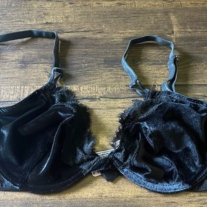 Victoria's Secret brand new w/ tags, black velvet lace mesh corset bra